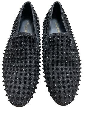Jump New York Luxor Loafers-Men Sz 12-Glitter Pointed Black Spikes